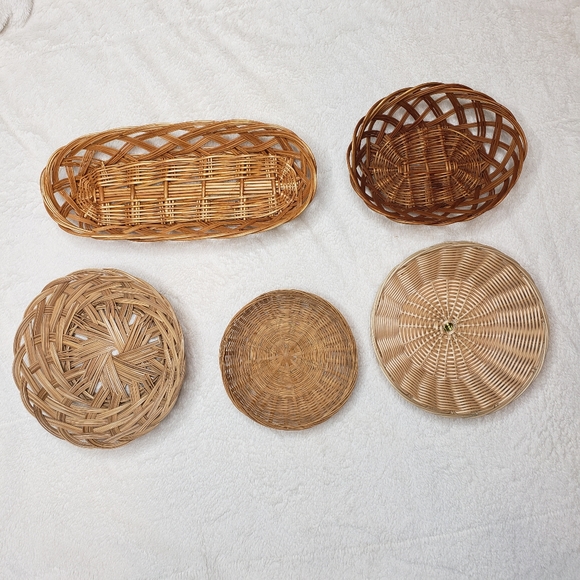 DIY Statement Basket Wall Home Decor Set of 5